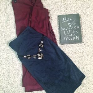 Max Studio Faux Suede Pencil Skirt